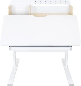 Növekvő íróasztal, természetes/fehér, ADAN