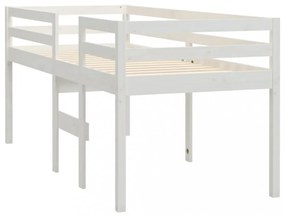 fehér tömör fenyőfa magasított ágy 75x190 cm