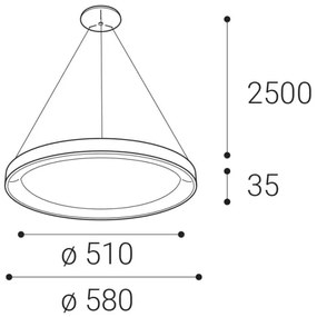 LED2 - LED Csillár zsinóron BELLA LED/48W/230V 3000K/4000K fehér