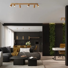 Sollux SL.1554 - Csillár zsinóron KARBON 1xGU10/10W/230V arany