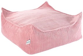 Rózsaszín kordbársony gyerek babzsákfotel Square – Wigiwama