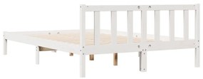 fehér tömör fenyő extra hosszú ágykeret matrac nélkül 160x220cm