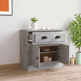 betonszürke szerelt fa tálalószekrény 70x35,5x67,5 cm