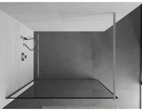 Mexen Kioto, Walk-In zuhanyparaván 150 x 200 cm, 8 mm átlátszó üveg fekete mintás, csiszolt acél profil, 800-150-101-97-70