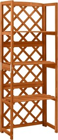 vidaXL tömör fenyőfa lugasrács polcokkal 55 x 30 x 140 cm