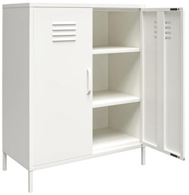 Fehér fém szekrény 40x102x80 cm Mission District – Støraa