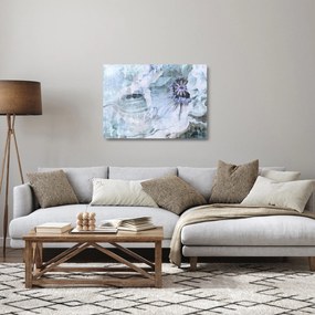 Kép - Virágos freskó téglafalon (üvegen) (70x50 cm)
