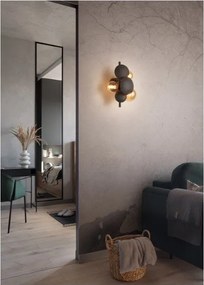 Szürke-aranyszínű fali lámpa Bubble – Trio Select