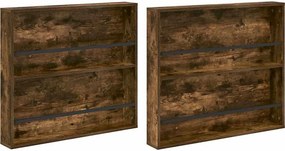 vidaXL Magazin állvány 2 pcs Füstölt tölgy 80 x 12 x 70 cm Faanyag