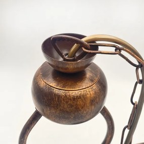 Csillár láncon RETRO 2xE27/60W/230V réz/patinás