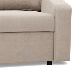 Zeus sarokkanapé, 2 ágyneműtartóval, döntött kartámasz, bársony, univerzális oldal, bonell töltet, bézs