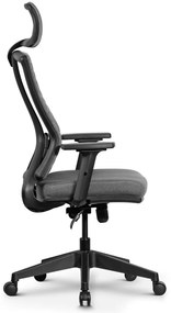 Ello ergonomikus szövet irodai forgószék deréktámasszal, fejtámasszal