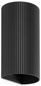 FARO 40543 - Fali lámpa SOLE 2xGU10/8W/230V fekete csipkézett kerek