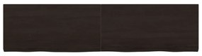 sötétbarna kezelt tömör tölgyfa asztallap 160x40x(2-4) cm