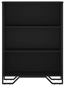 fekete szerelt fa könyvszekrény 80 x 31 x 106 cm