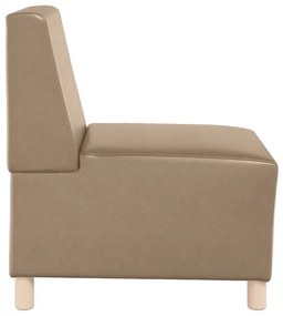 kávészínű műbőr kanapéfotel 55 cm