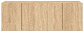 2 db sonoma tölgy színű fali TV-szekrény 60 x 30 x 41 cm