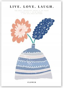 Boho Virág Modern Poszter A1 59,4x84cm #W69