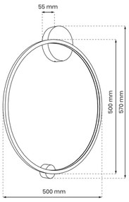 LED fali lámpa SATURNO LED/25W/230V 50 cm átmérő IP44 arany