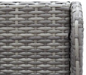 2 db szürke polyrattan kerti sarokkanapé