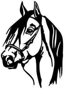 Fali dekoráció 55x40 cm, ló motívum, fém kivitel