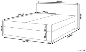 Franciaágy Boxspring 180 cm PREMIER (matracokkal) (fehér). 1007429