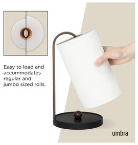 Fekete fa papírtörlő tartó ø 17 cm Bellwood – Umbra