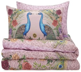 Rózsaszín egyszemélyes pamut-szatén ágyneműhuzat 135x200 cm Xanadu Peacock – Matthew Williamson