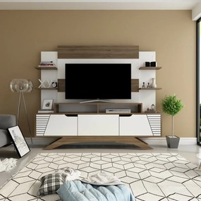 Deparo Walnut and White TV-fal