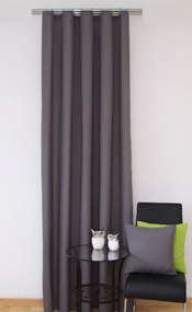 Dekoratív sötétítő függöny - szürke Hossz: 250 cm
