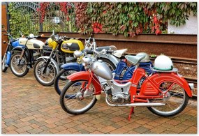 Poszterek 155x105 Antik motorkerékpårok