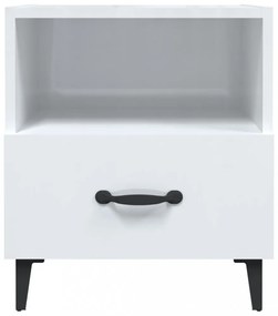 vidaXL 2 db magasfényű fehér szerelt fa éjjeliszekrény