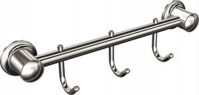 Fürdőszobai törölközőtartó 3 kampós Króm