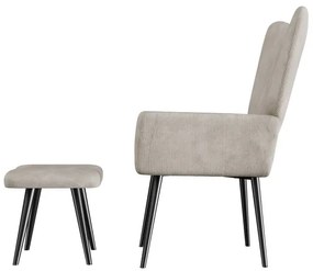 Juskys Odense fotel lábtartóval – bézs