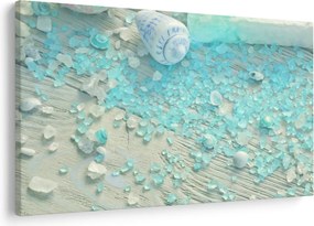 Kép - Tengerparti hangulat türkiz árnyalatokban (90x60 cm)