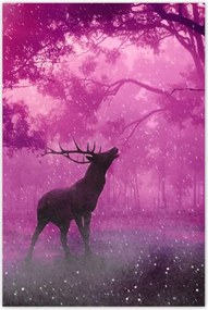Poszterek 60x90 Szarvas a varázslatos erdőben