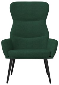 sötétzöld szövet pihenőfotel