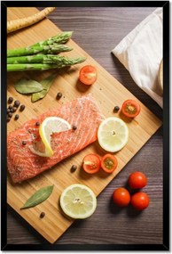 Poszterek keretben 40x60 Hal ebédre