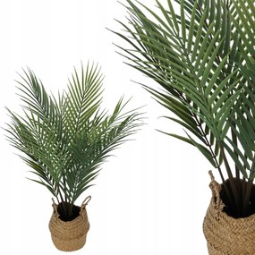 Műpálma fonott kosárban Virágtartó 64cm Műnövény Díszterasz