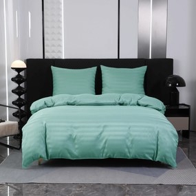 Hotel ágynemű mikroszálas JASMINE mentol - 2 cm-es csík, hotelszélű kialakítás Ágyneműhuzat mérete: 70 x 90 cm | 140 x 220 cm