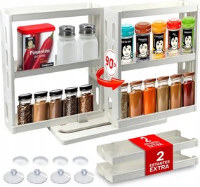 Kihúzható És Forgatható Könyvespolc Fűszertartó Asztallap Szekrényhez