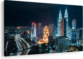 Kép - Éjszaka Kuala Lumpurban (90x60 cm)