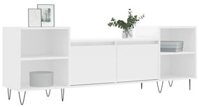 fehér szerelt fa TV-szekrény 160 x 35 x 55 cm