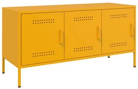 mustársárga acél TV-szekrény 100,5 x 39 x 50,5 cm