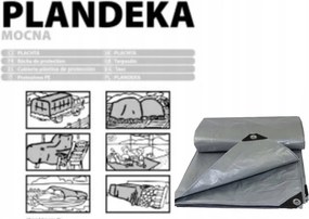 Erősített Ponyva Szürke 4 X 6M 120g/m2
