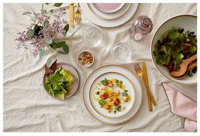 Rózsaszín-szürke desszertes kőedény tányér ø 17 cm Gastro Grey/Light Pink – Bitz