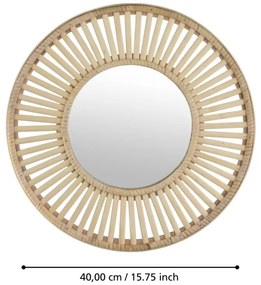 Eglo 425037 - Falitükör MITSUKE Ø 40 cm bambusz