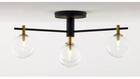 Jupiter 2034 - Felületre szerelhető csillár FIGARO 4xG9/10W/230V fekete/arany/bézs/átlátszó