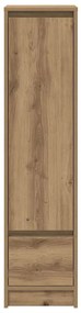 kézműves tölgy szerelt fa magasszekrény 29,5x34x119,5 cm