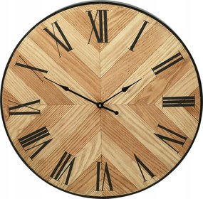 Nagy Falióra ipari, loft stílusban, 38,5cm halszálka mintás